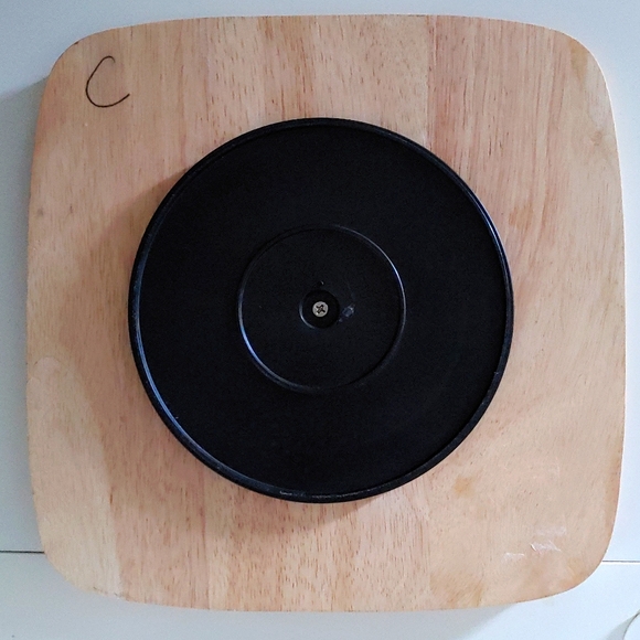 Wooden Tray with Lazy Susan - Picture 2 of 3